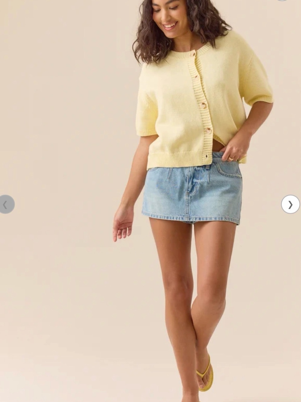 Altar’d State Taytum Low Rise Denim Mini Skort